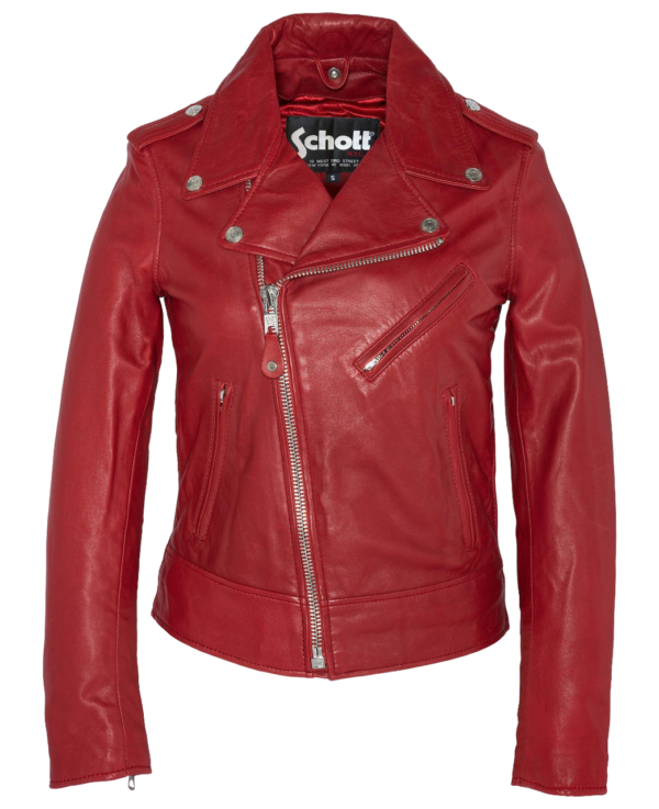 Schott NYC Women's Perfecto® jacket without belt LCW1601D RED