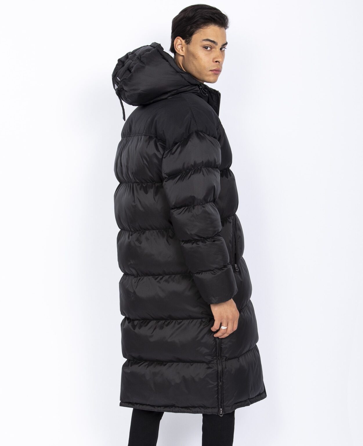 Schott NYC Extra long hooded puffer coat 2190MAX σε 2 χρώματα ...