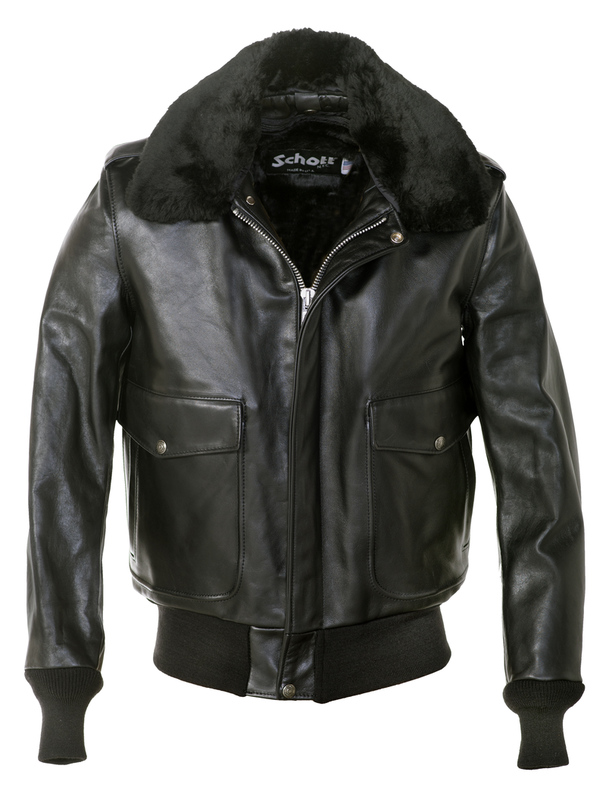 Schott NYC A-2 Naked Cowhide Leather Flight Jacket 184SM