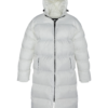 Schott NYC Extra long hooded puffer coat 2190MAX White