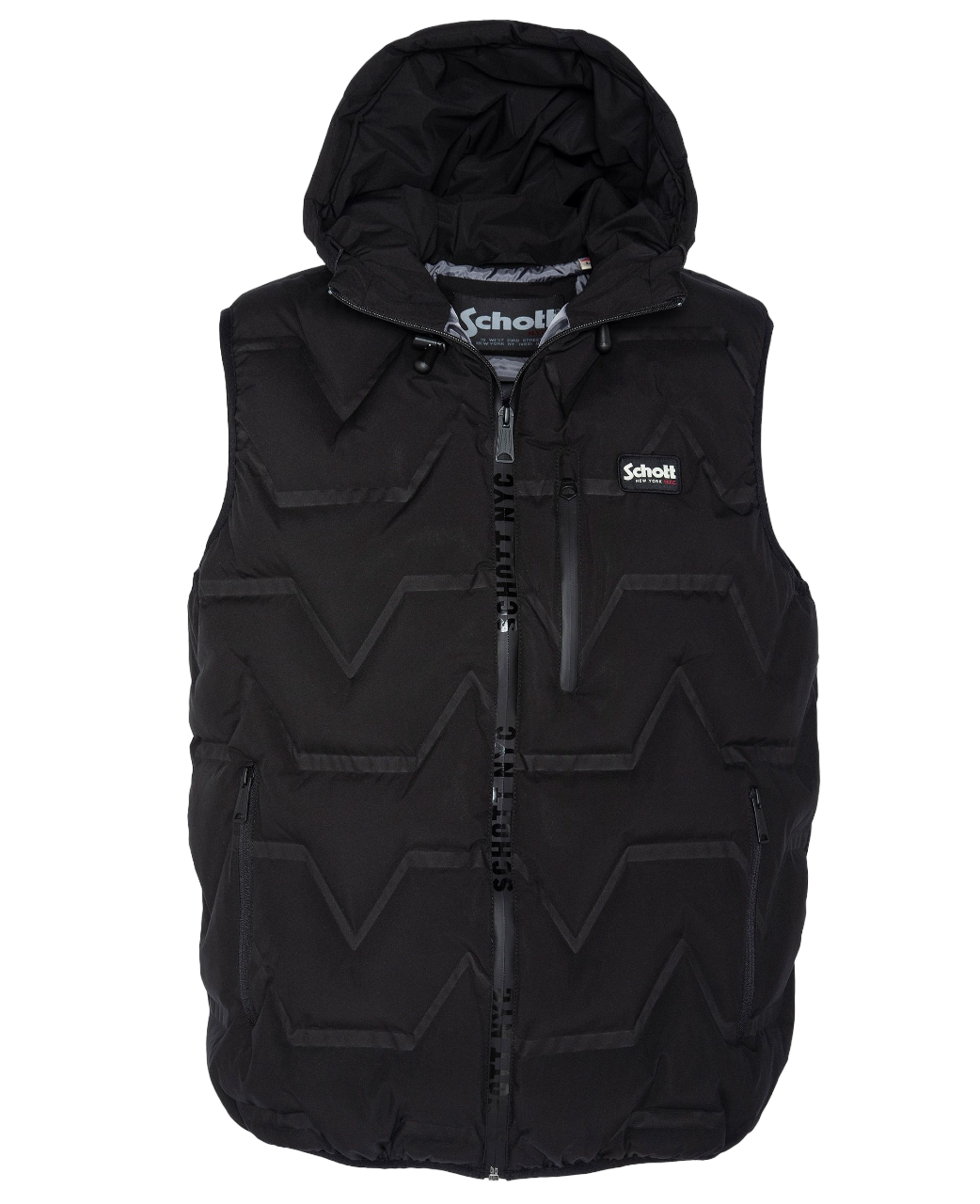 Schott NYC Sleeveless urban puffer jacket CRUISER2V Black