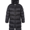 Schott NYC Extra long hooded puffer coat 2190MAX Black