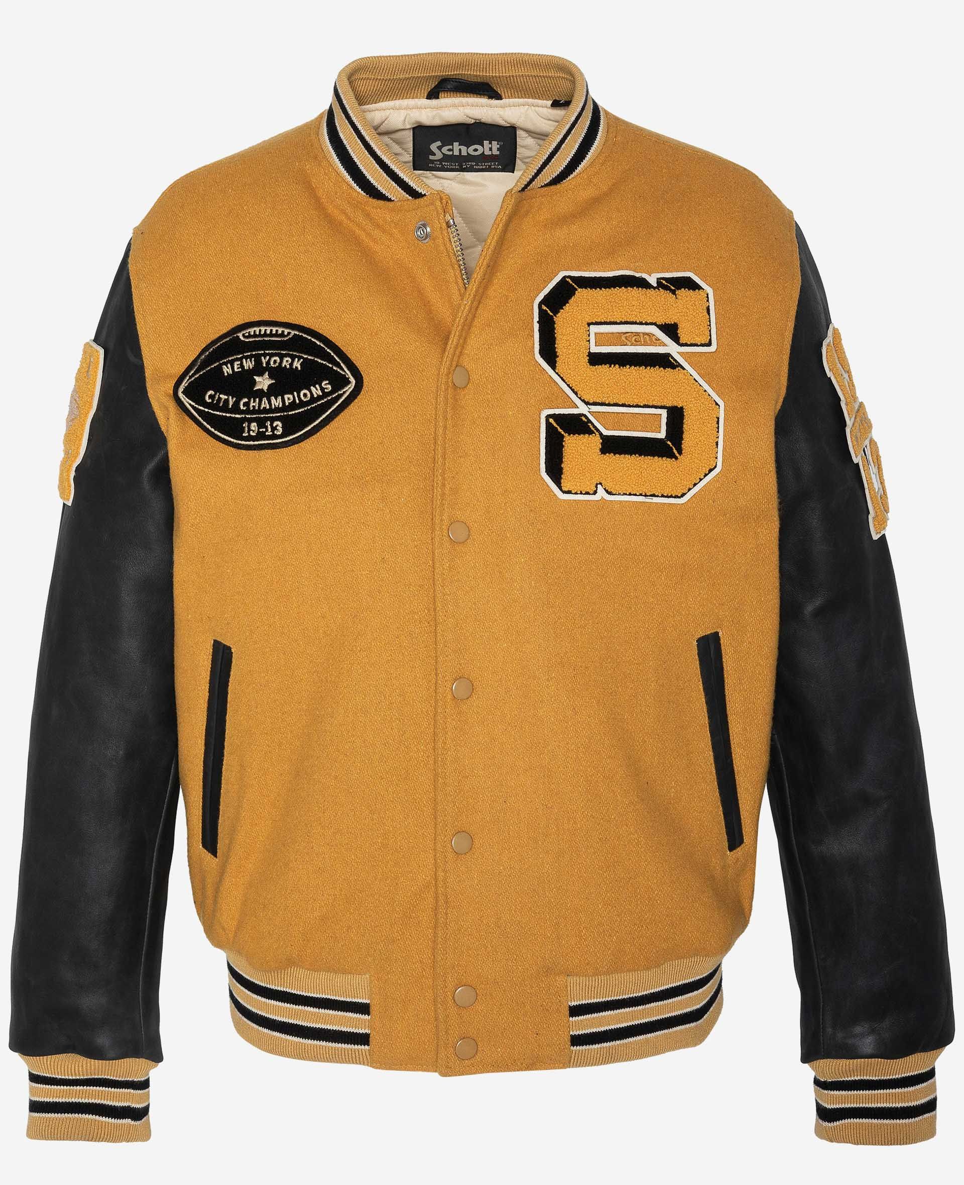 Schott NYC Varsity jacket, cowhide leather LCTEDDYBD2 - schottglyfada.gr