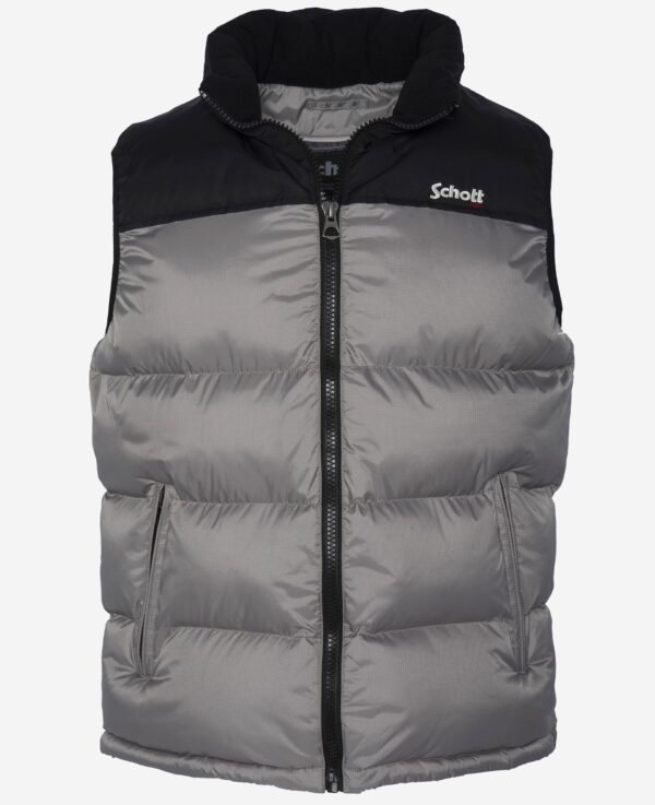 Schott NYC Sleeveless puffer jacket UTAHVB SILVER