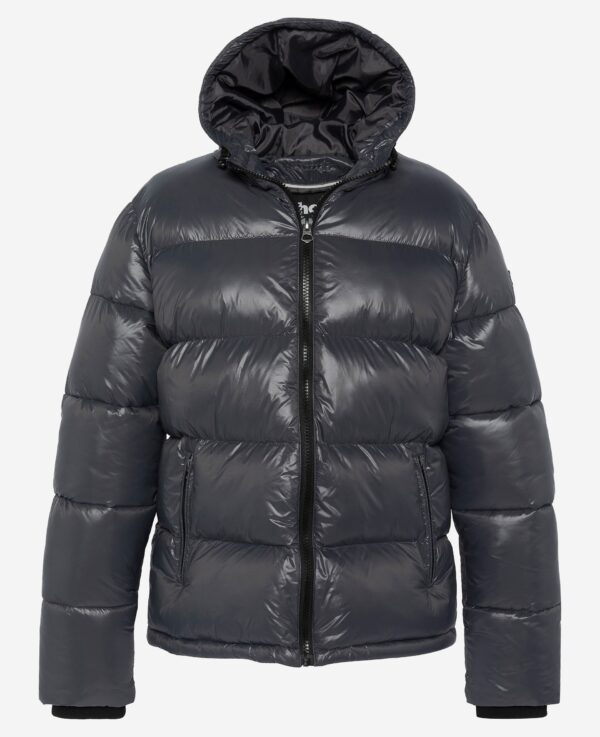 Schott NYC Hooded puffer jacket COLUMBUS SILVER