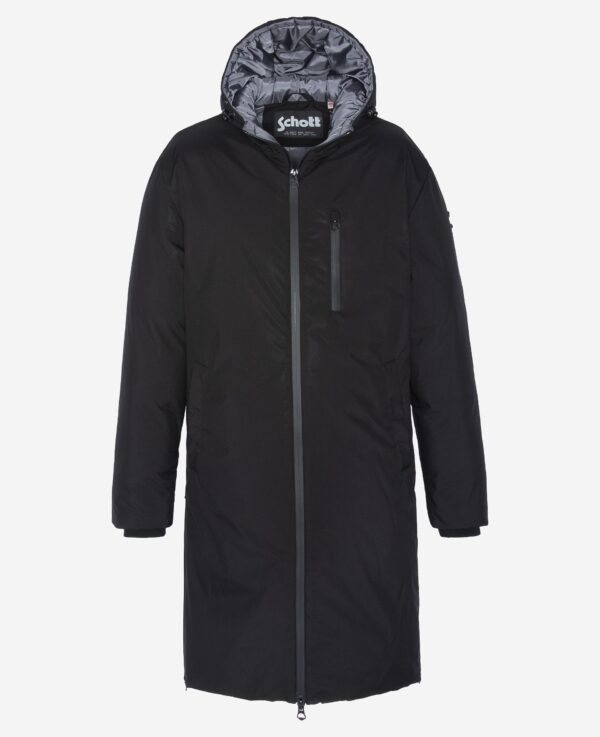 Schott NYC Extra long puffer jacket FARGO BLACK