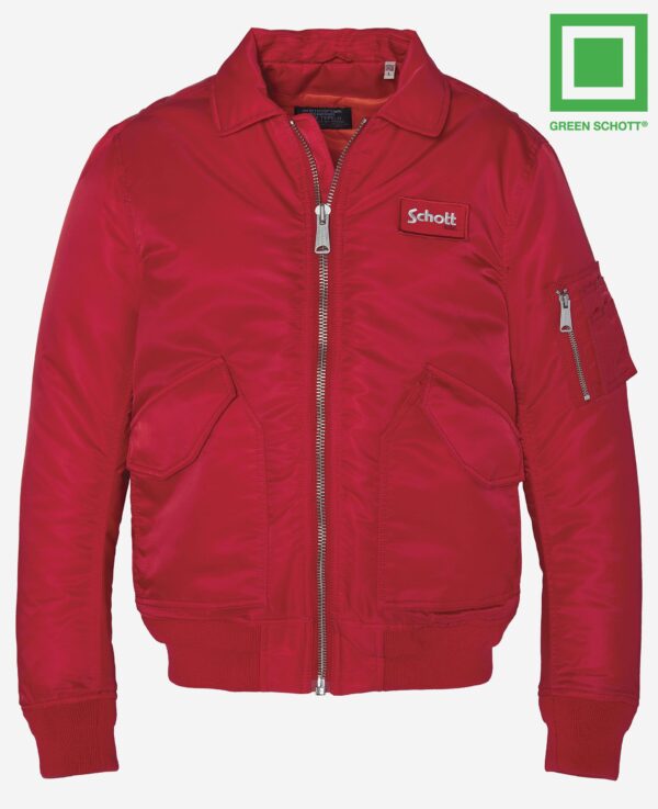 Schott NYC Eco-friendly CWU bomber jacket 210100RS RED